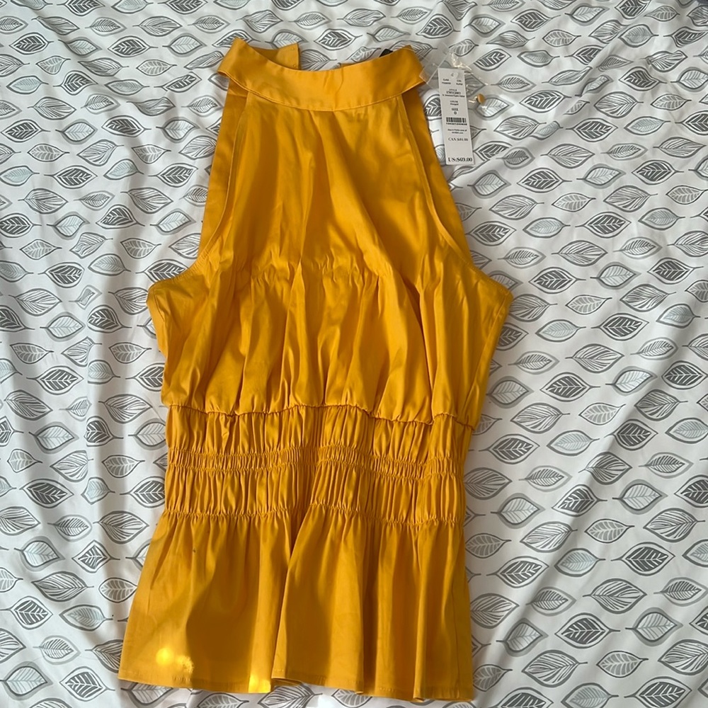 White House Black Market Smocked Halter Top